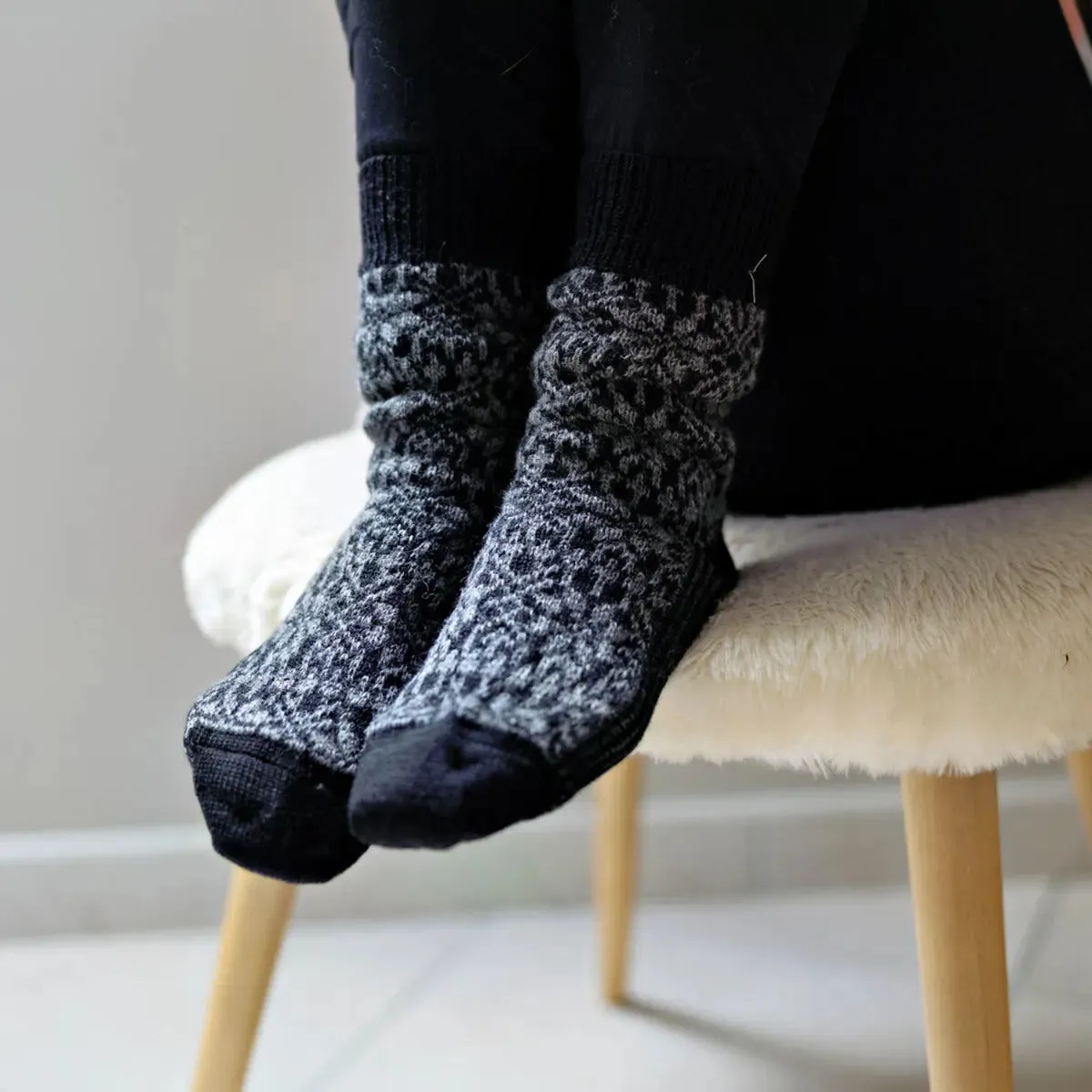 Hirsch Natur chaussettes norvégiennes laine bio adulte