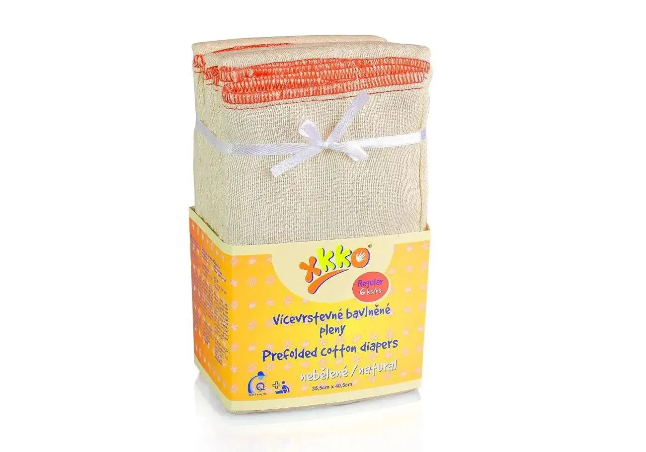 LiliNappy Xkko lot de 6 langes prépliés en coton