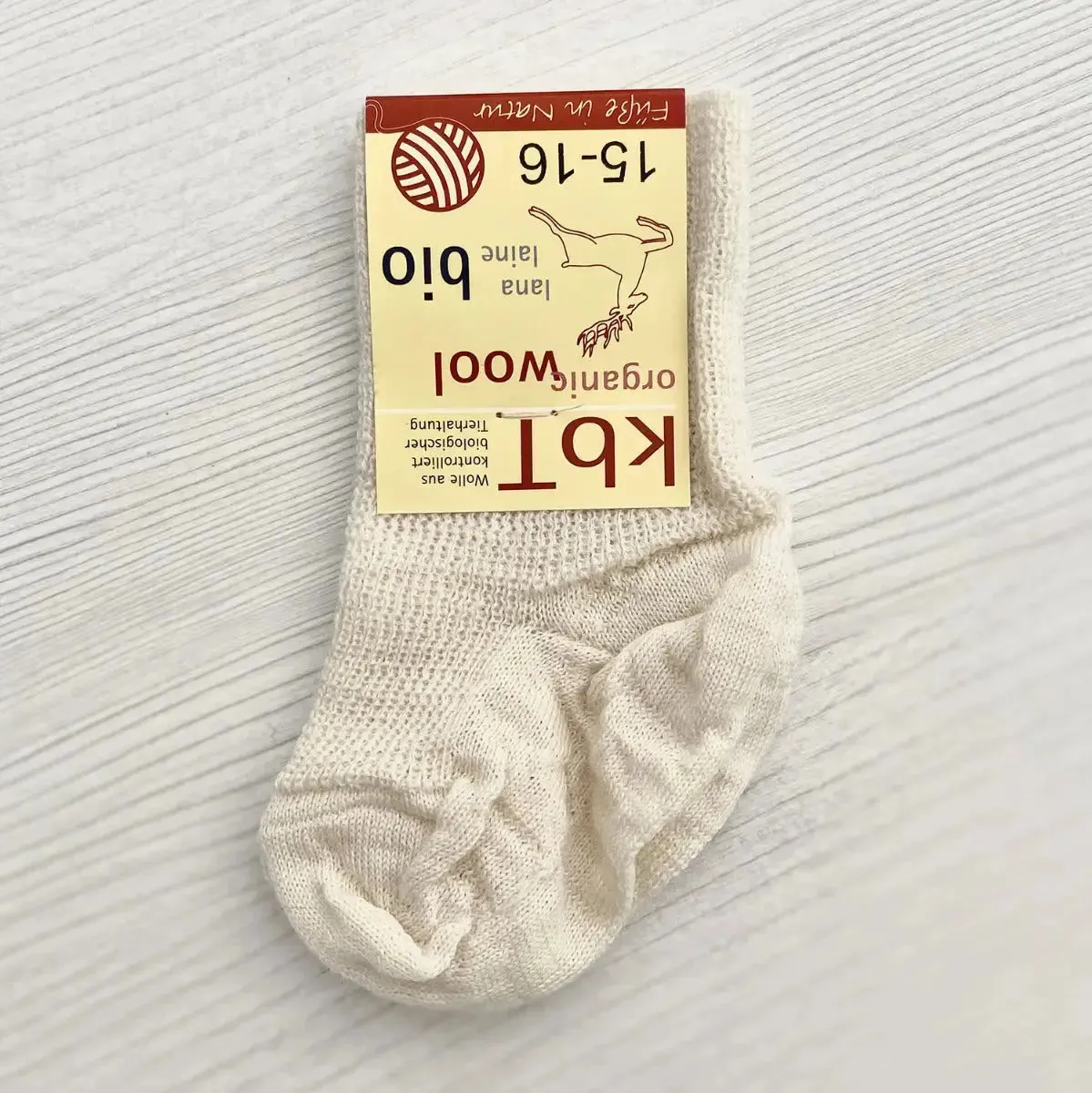 Chaussettes fines en laine bio Hirsch Natur