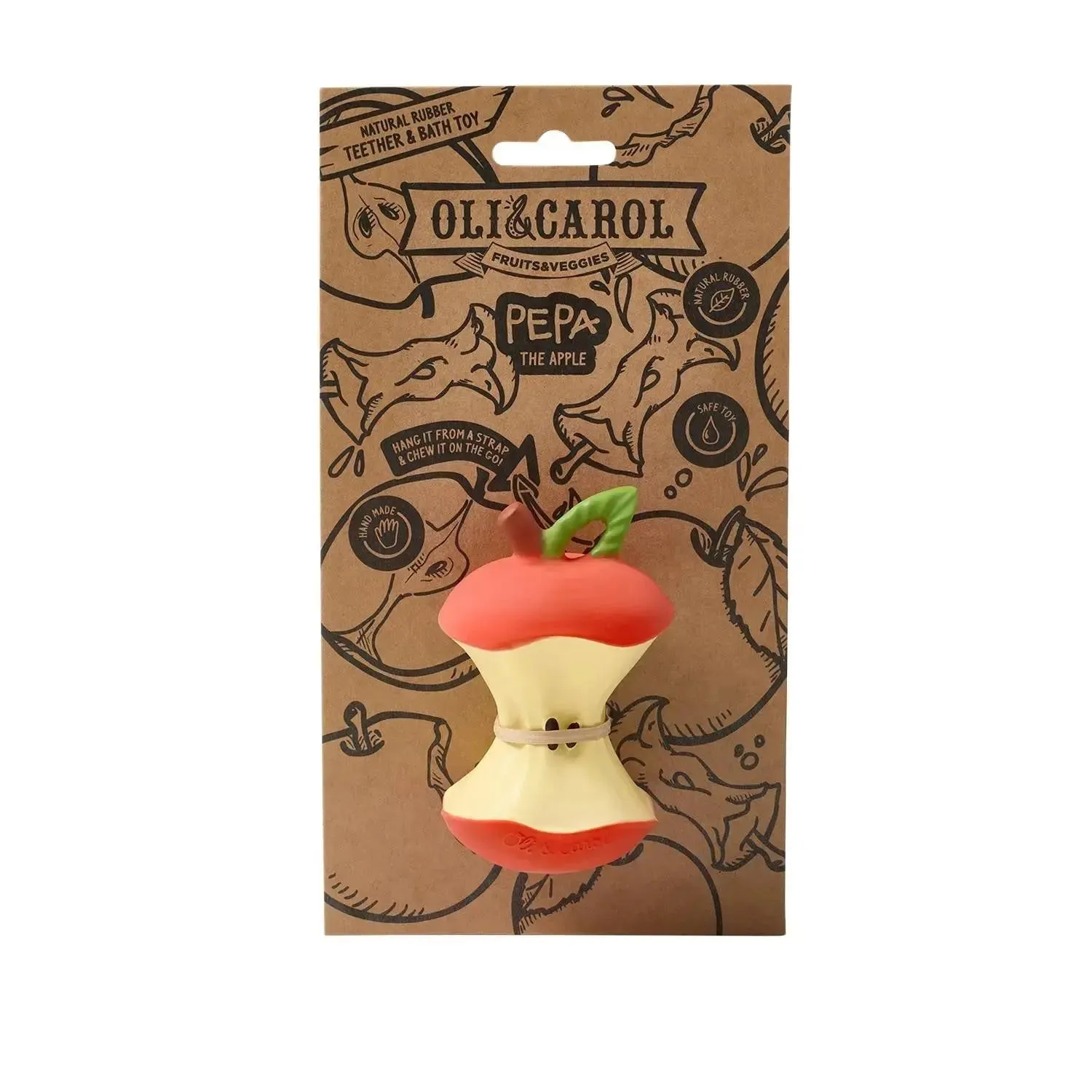 Oli & Carol Pepa la Pomme Jouet Dentition Caoutchouc Naturel