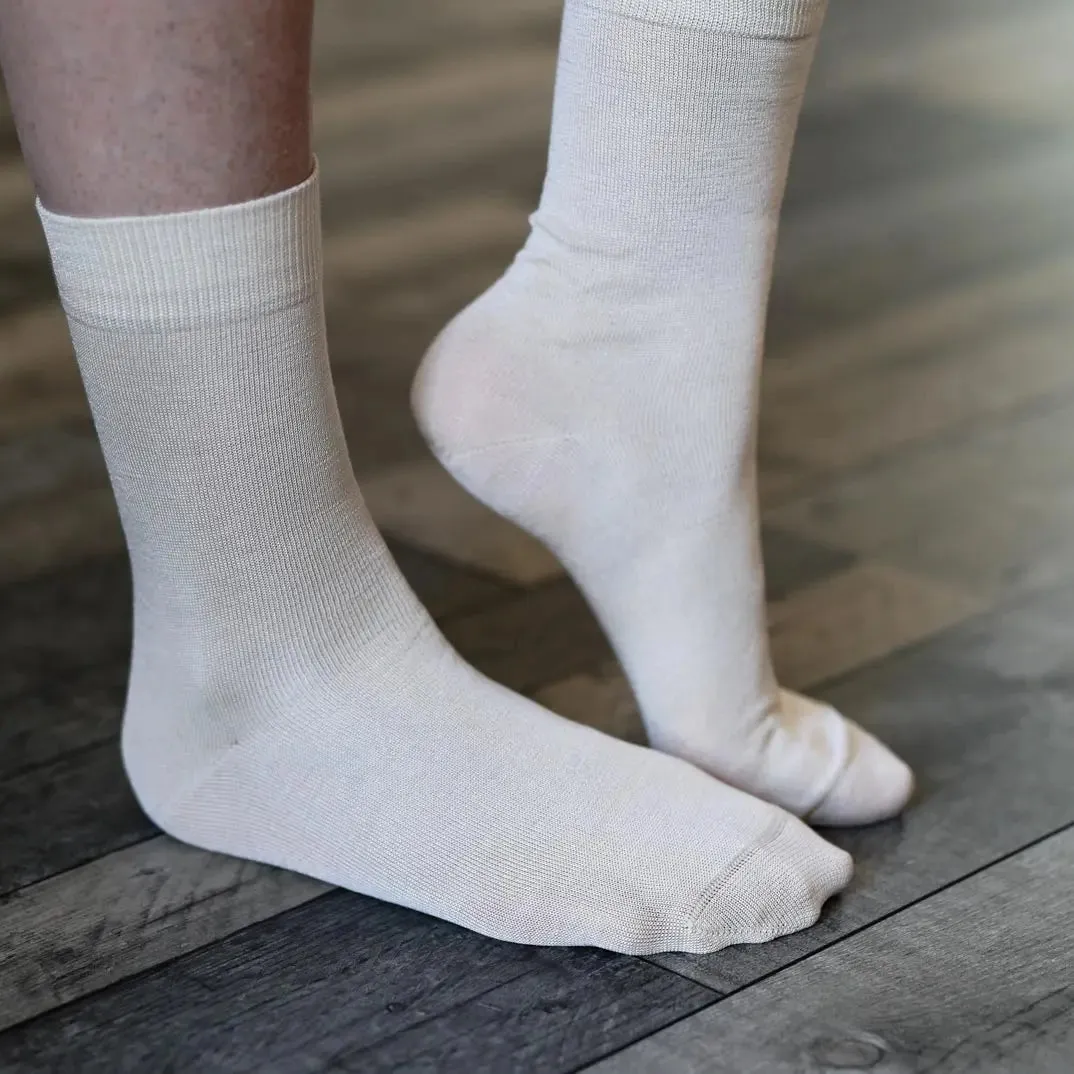 Hirsch Natur chaussettes femme soie naturelle thermorégulantes