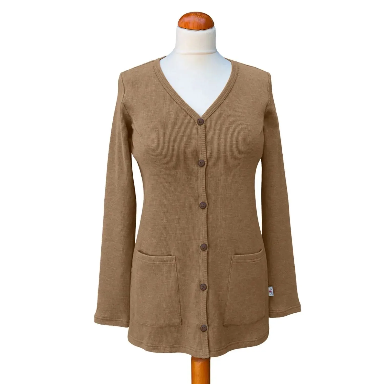 LiliNappy MaM AAVA gilet long femme en laine mérinos