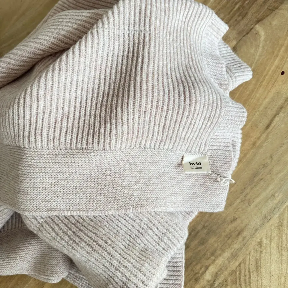 HVID Gaston Couverture Laine Mérinos Beige 100x140 cm