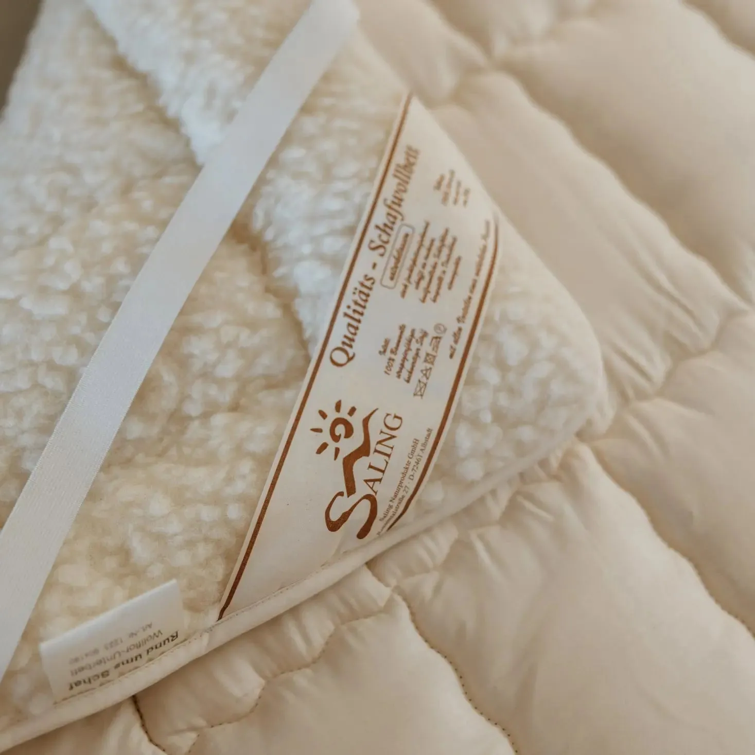 Saling Surmatelas en laine & coton bio réversible