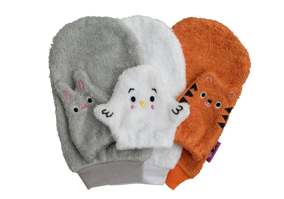 Tidy Tot lot 6 gants bain bambou bébé adulte