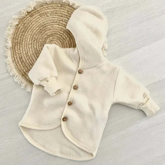 Cosilana Naturel veste polaire laine mérinos coton bio