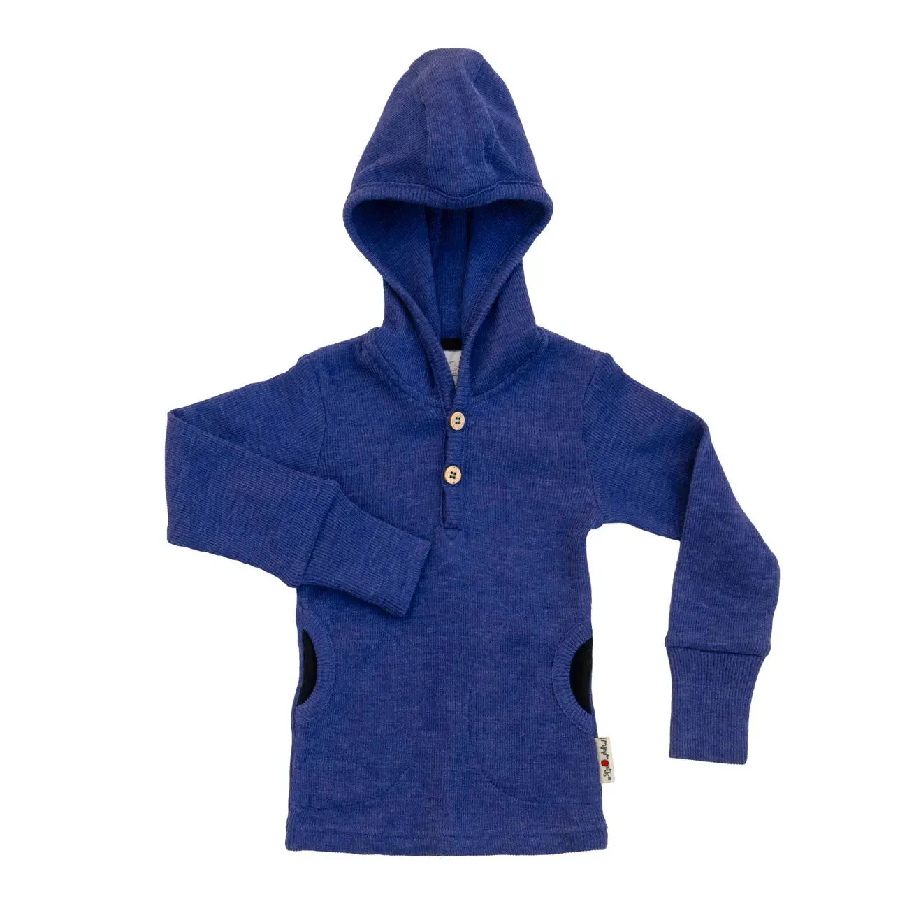 ManyMonths Henley sweat capuche laine mérinos