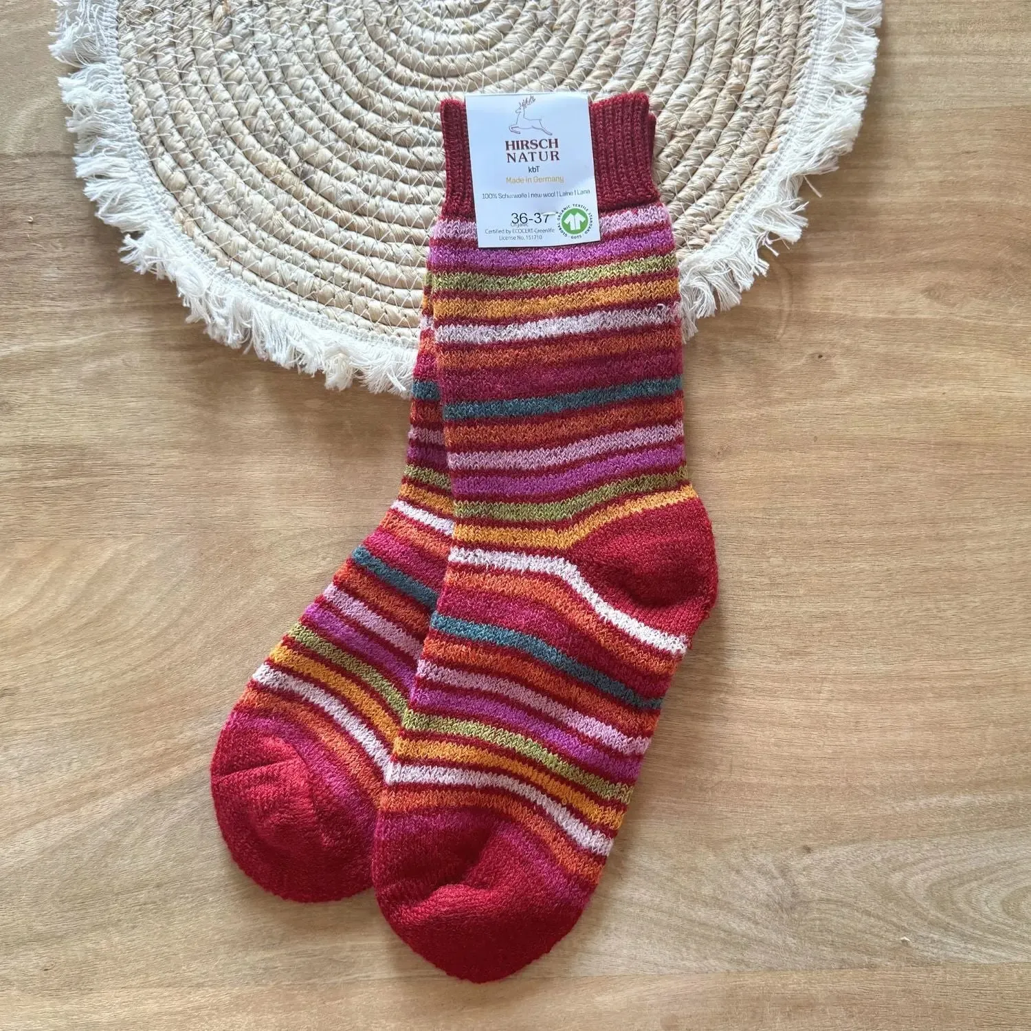 Hirsch Natur Chaussettes laine adulte épaisses