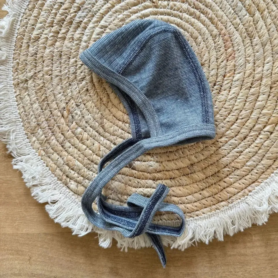 Cosilana bonnet a nouer bebe laine et soie