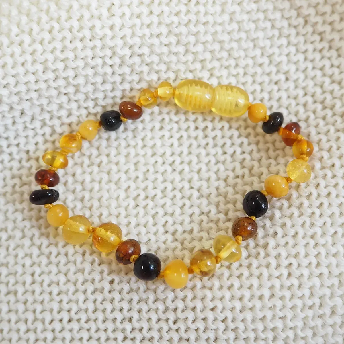 Irreversible Bijoux bracelet ambre bébé baroque 15 cm