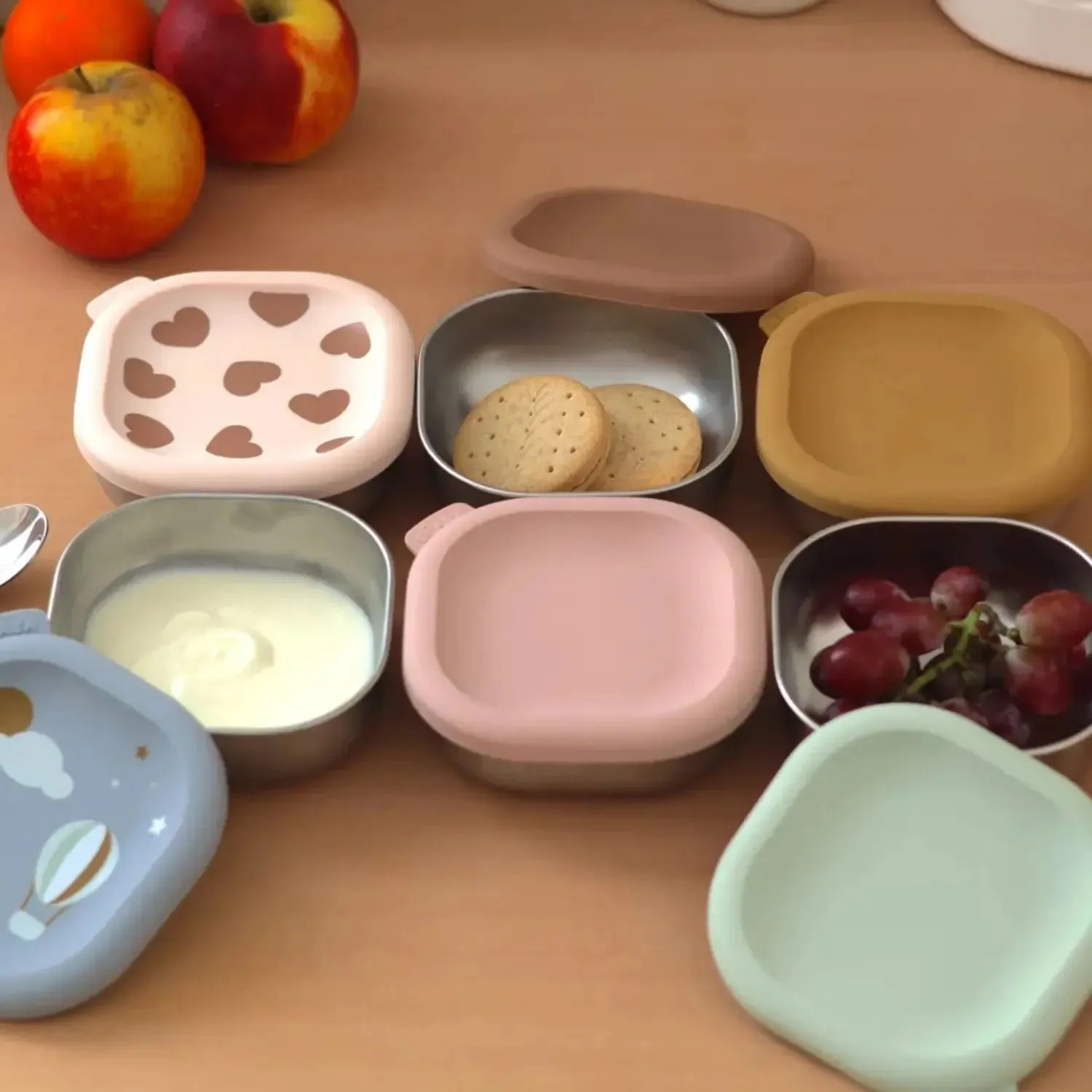 Béaba lot 3 boîtes repas inox 250ml bol