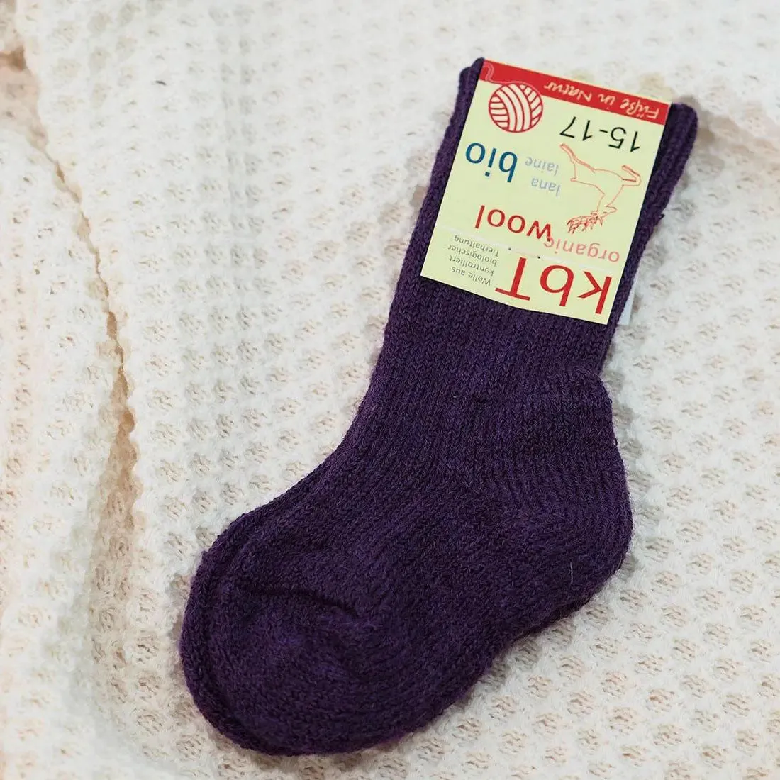 Hirsch Natur Chaussettes hautes enfant pure laine bio
