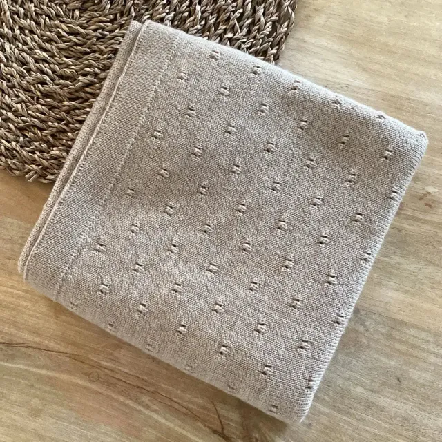 HVID couverture Bibi laine mérinos bébé Sable