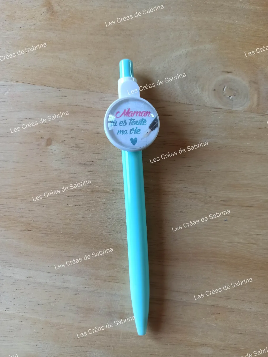 Les Créas de Sabrina stylo bille personnalisé réutilisable
