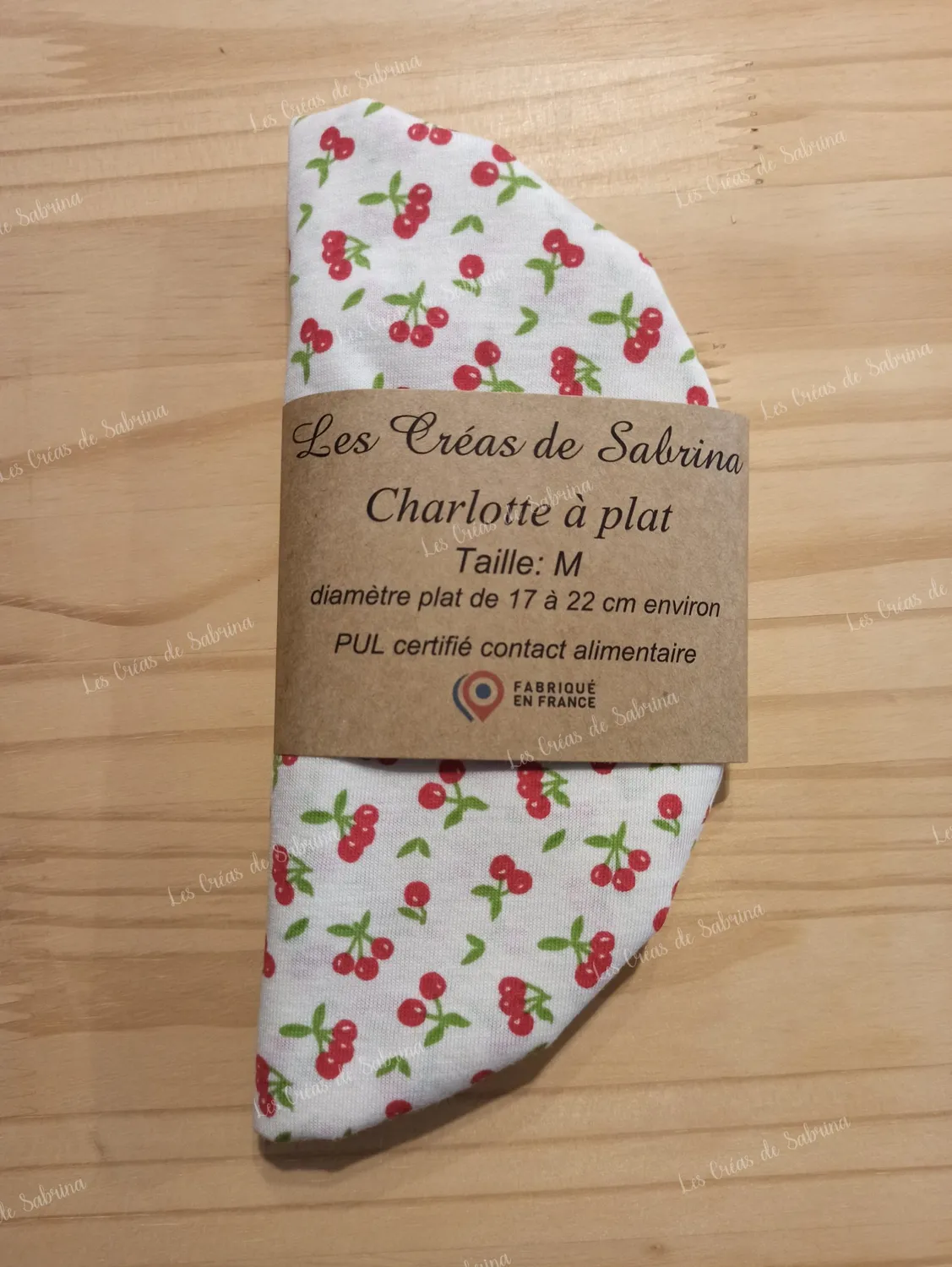 Les Créas de Sabrina Charlotte à plat Cerises