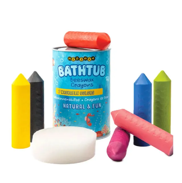 Medenka crayons de bain cire d'abeille lot de 7