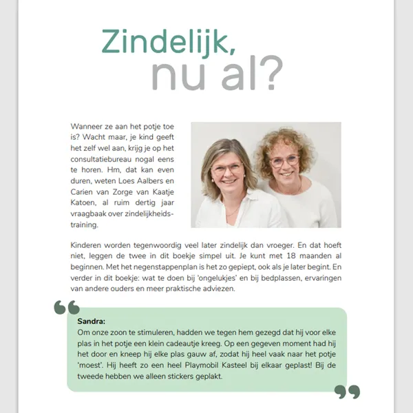 Calo-Care Zindelijk, nu al? livre propreté enfant