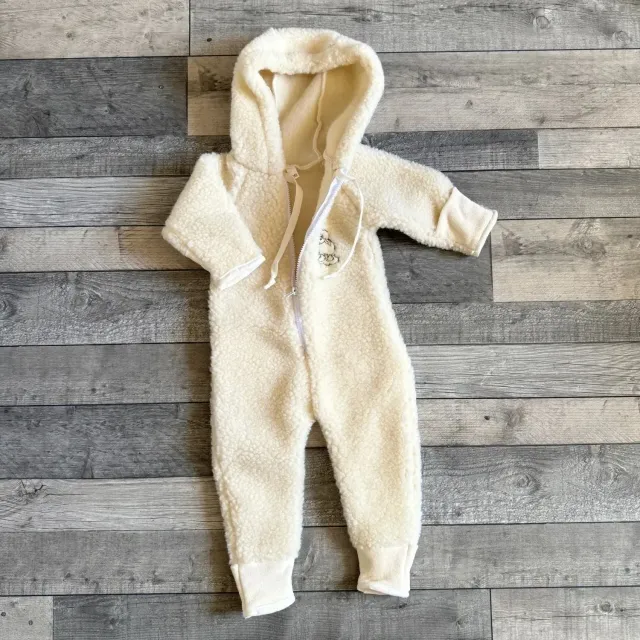 Combinaison Sassoupi laine vierge bébé capuche