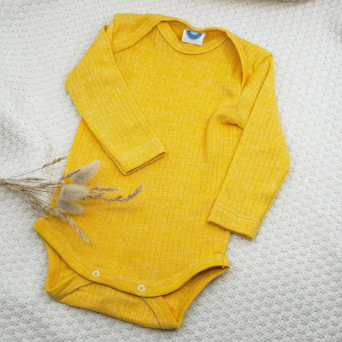 Cosilana body manches longues bébé laine soie coton bio