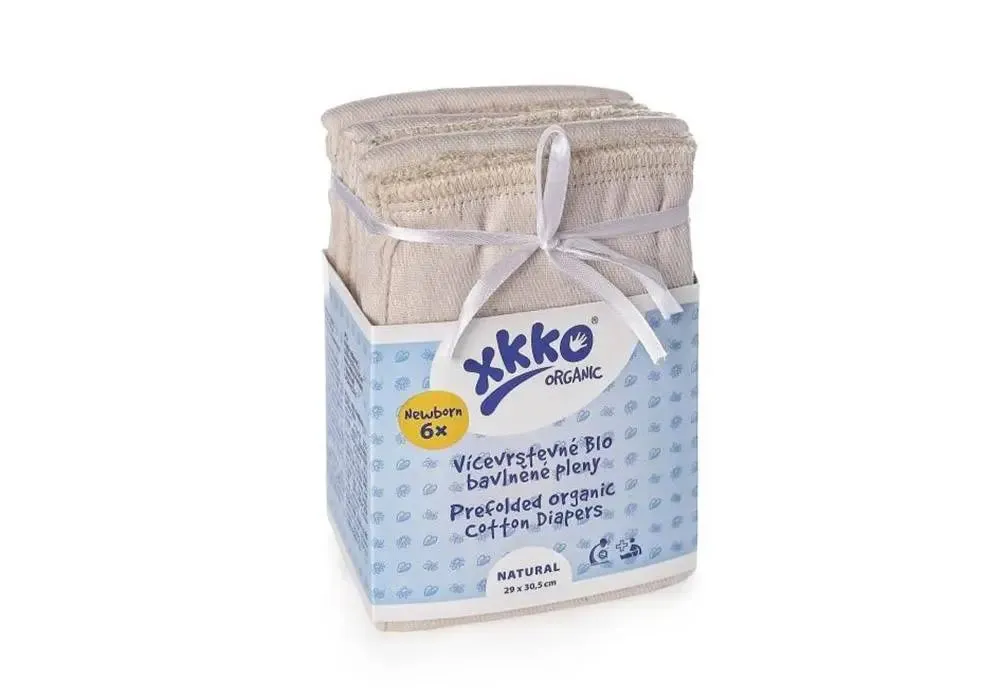 LiliNappy Xkko langes prépliés 6 pièces en coton bio