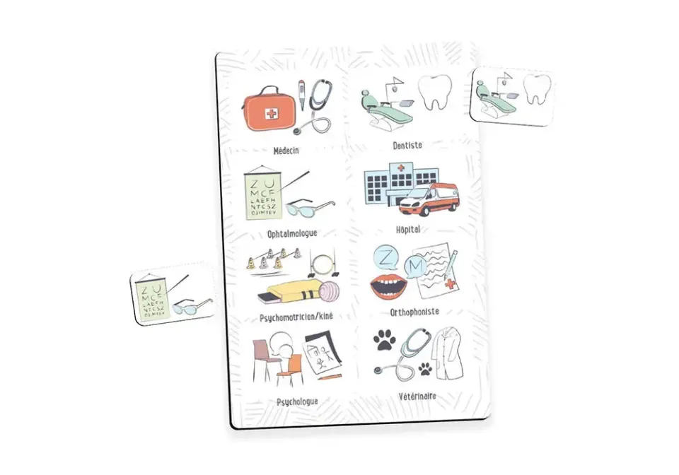 L'Atelier Gigogne Soins magnets médicaux x8 semainier