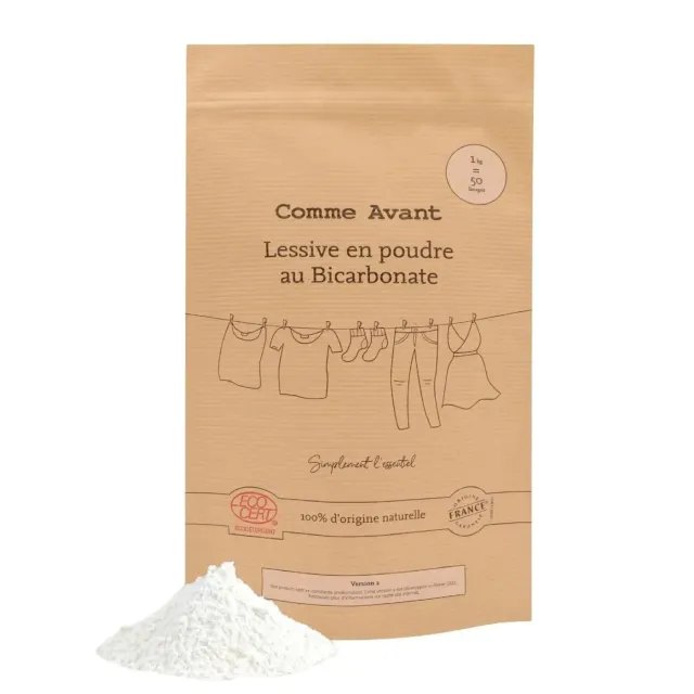 Comme Avant lessive poudre bicarbonate sans parfum