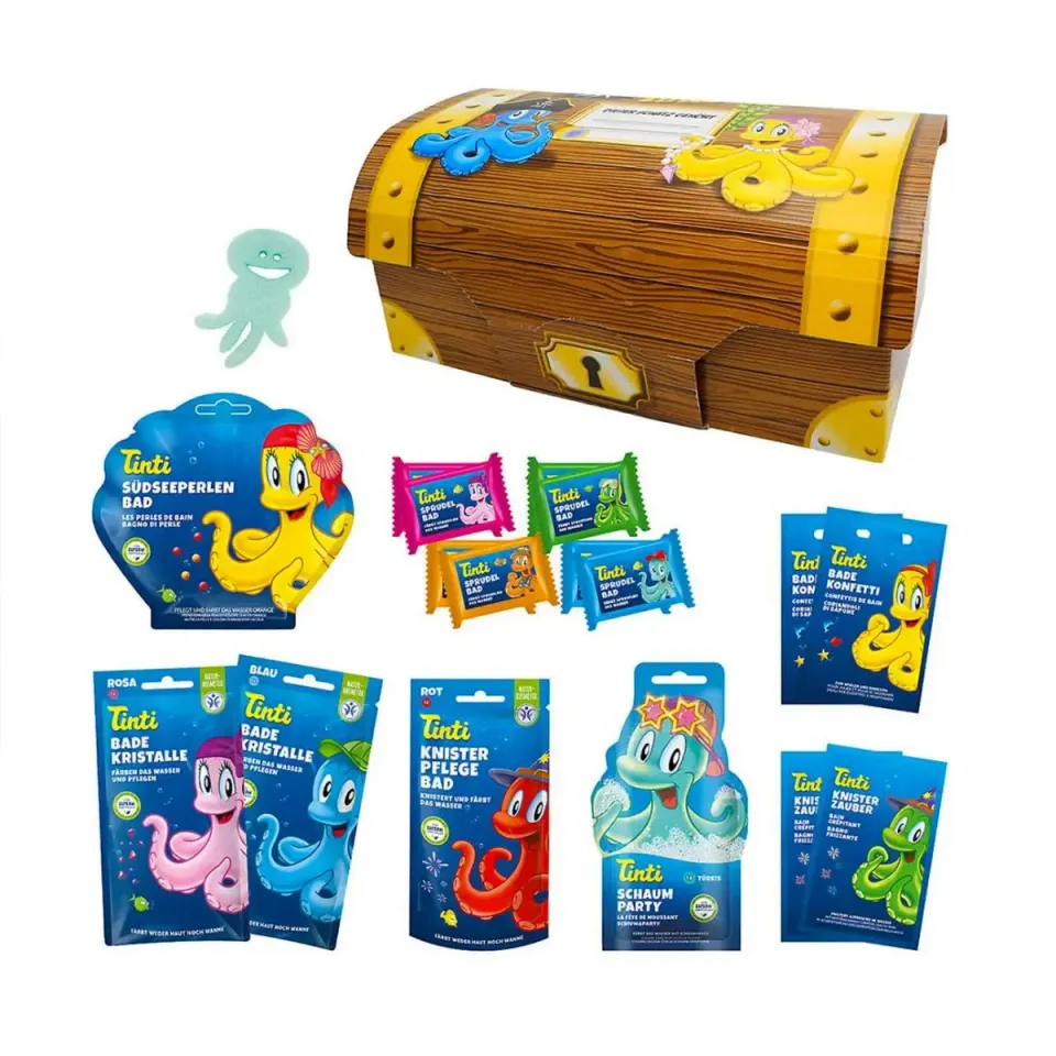Tinti Grand Coffre au Trésor Bain Enfant 18 Produits